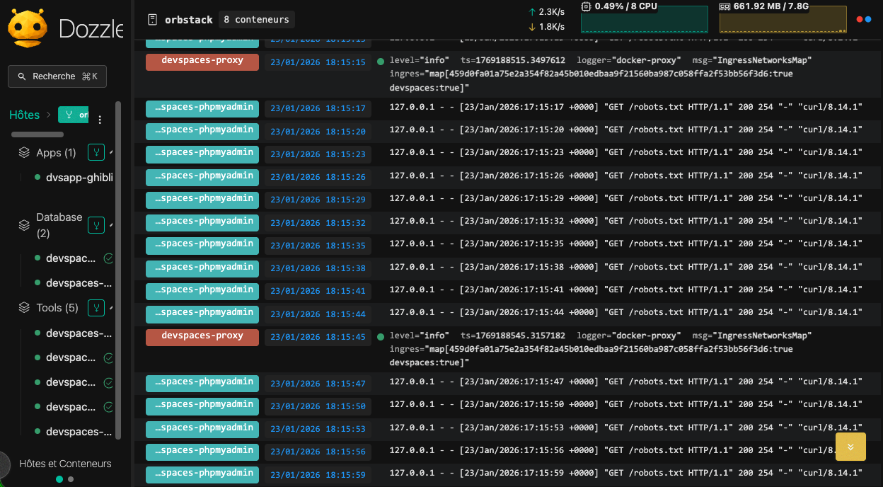 Livelogs - Logs containers en temps réel